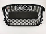Решітка радіатора Audi A1 2010-2014год Чорна з хром емблемой (в стилі RS), фото 2