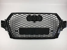 Решітка радіатора Audi Q7 2015-2020год Чорна (в стилі RS)