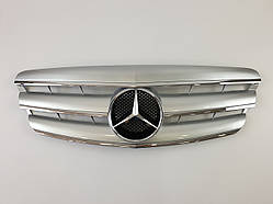 Решітка радіатора на Mercedes S-Class W221 2005-2009 рік CL-Look ( Сіра з хром вставками )