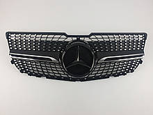 Решітка радіатора на Mercedes GLK-Class X204 2012-2015 рік Diamond ( Чорна з елементами хрому )