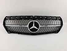 Решітка радіатора на Mercedes CLA-Class C117 2013-2017 рік Diamond ( Сіра з хром вставками )
