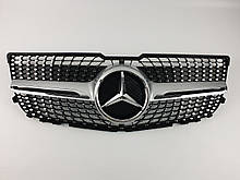 Решітка радіатора на Mercedes GLK-Class X204 2012-2015 рік Diamond ( Чорна з сірим і елементами хрому )