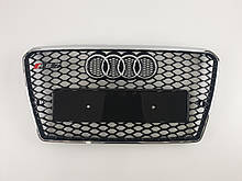 Решітка радіатора Audi A7 2010-2014год Черна з хром рамкою (в стилі RS)