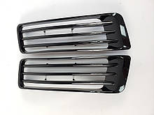 Грати в передній бампер на Range Rover Vogue L405 2013-2017 рік Чорні