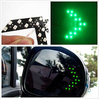 LED покажчики повороту дзеркала заднього огляду зелені 2000-02827