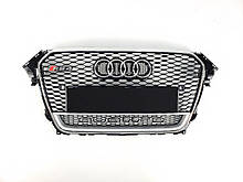 Решітка радіатора Audi A4 2011-2015год Чорна з хромом QUATTRO (в стилі RS)