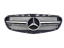 Решітка радіатора на Mercedes E-Class W212 2013-2016 рік AMG стиль ( Сіра матова )