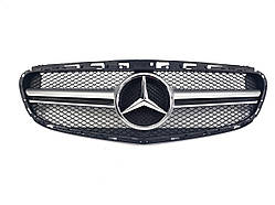 Решітка радіатора на Mercedes E-Class W212 2013-2016 рік AMG стиль ( Сіра матова )