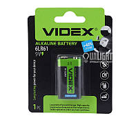 Батарейка крона VIDEX 9В 6LR61 алкалиновая 2009-02484