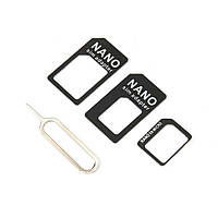 Micro Sim Nano Sim адаптер перехідник 3в1 2001-01885