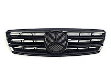 Решітка радіатора Mercedes C-Class W203 2000-2007 рік Cl стиль ( Чорна глянсова )