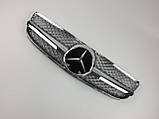 Решітка радіатора на Mercedes SL-Class R230 2006-2008 рік AMG стиль ( Хром ), фото 4