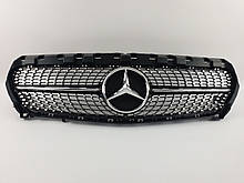 Решітка радіатора на Mercedes CLA-Class C117 2013-2017 рік Diamond ( Чорна з хром вставками )