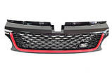 Решітка радіатора на Range Rover Sport 2009-2013 рік Чорна з червоним, фото 3