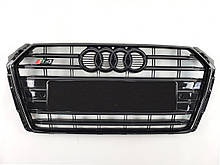 Решітка радіатора Audi A4 2015-2019год Чорна (в стилі S-Line)