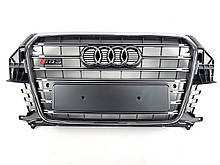 Решітка радіатора Audi Q3 2011-2014год Сіра з хромом (в стилі S-Line)