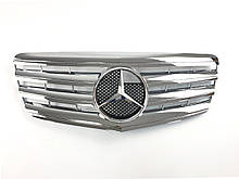 Решітка радіатора на Mercedes E-class W211 2006-2009 рік AMG стиль ( Хром )