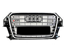 Решітка радіатора Audi Q3 2011-2014 рік Чорна з сірим (в стилі S-Line)