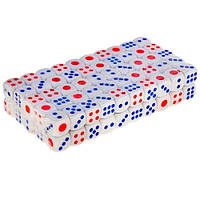 Кости игральные, кубики 100шт, пластик 1.2см 2000-03052
