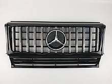 Решітка радіатора на Mercedes G-Class W463 1990-2018 рік GT Panamericana ( Чорна з вертикальними хром смужка