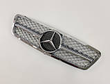 Решітка радіатора Mercedes C-Class W203 2000-2007 рік AMG стиль ( Хром ), фото 4