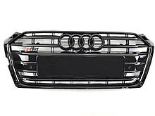 Решітка радіатора Audi A5 2016-2020год Чорна (в стилі S-Line)