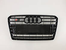 Решітка радіатора Audi A7 2010-2014год Чорна ( в стилі S-Line)