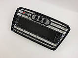 Решітка радіатора Audi A7 2010-2014год Чорна ( в стилі S-Line), фото 3