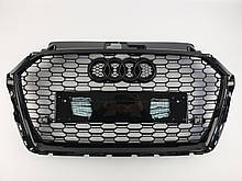 Решітка радіатора Audi A3 2016-2020год Чорна (в стилі RS)