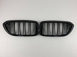 Ніздрі на BMW 5 Series G30 / G31 / F90 2017-2020 рік Чорні Глянсові ( Подвійні M-Look )