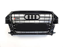 Решітка радіатора Audi Q3 2011-2014год Чорна (в стилі S-Line)