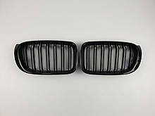 Ніздрі на BMW X3 F25 2014-2017 рік Чорні Глянсові ( Подвійні M-Look )