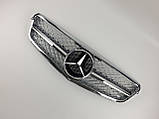 Решітка радіатора на Mercedes C-Class W204 2007-2014 рік AMG стиль ( Хром ), фото 3
