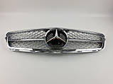 Решітка радіатора на Mercedes C-Class W204 2007-2014 рік AMG стиль ( Хром ), фото 4