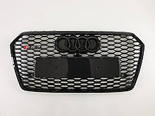 Решітка радіатора Audi A7 2014-2017год Чорна (в стилі RS)