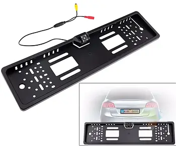 Рамка для номера з камерою CAR CAM JX 9488A / Камера заднього виду в рамці номерного знака