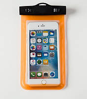 Водонепроницаемый чехол для телефона документов оранжевый для подводной съемки