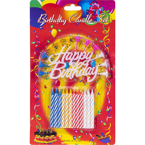 Свічки для торта «Happy Birthday», фото 1