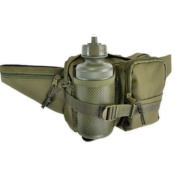 Сумка поясная с флягой Mil-Tec Fanny Pack Olive (13511001) - фото 1 - id-p617671122