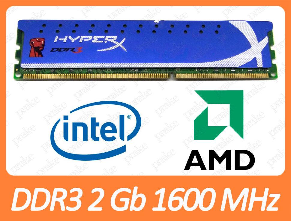 DDR3 2GB 1600 MHz (PC3-12800) Kingston HyperX KHX1600C9D3K2/4GX - фото 1 - id-p1476790980