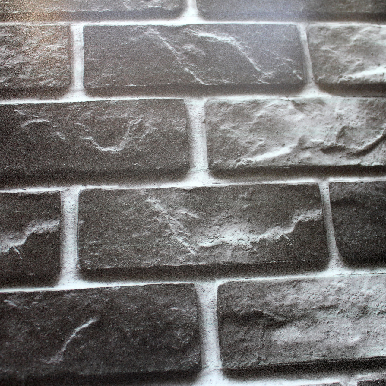 ПВХ панели для кухни Серый Кирпич Матовый кладка камень Винил панели 3Д декор стен 60х360см (СВП-202-М-6шт) - фото 5 - id-p1476789417