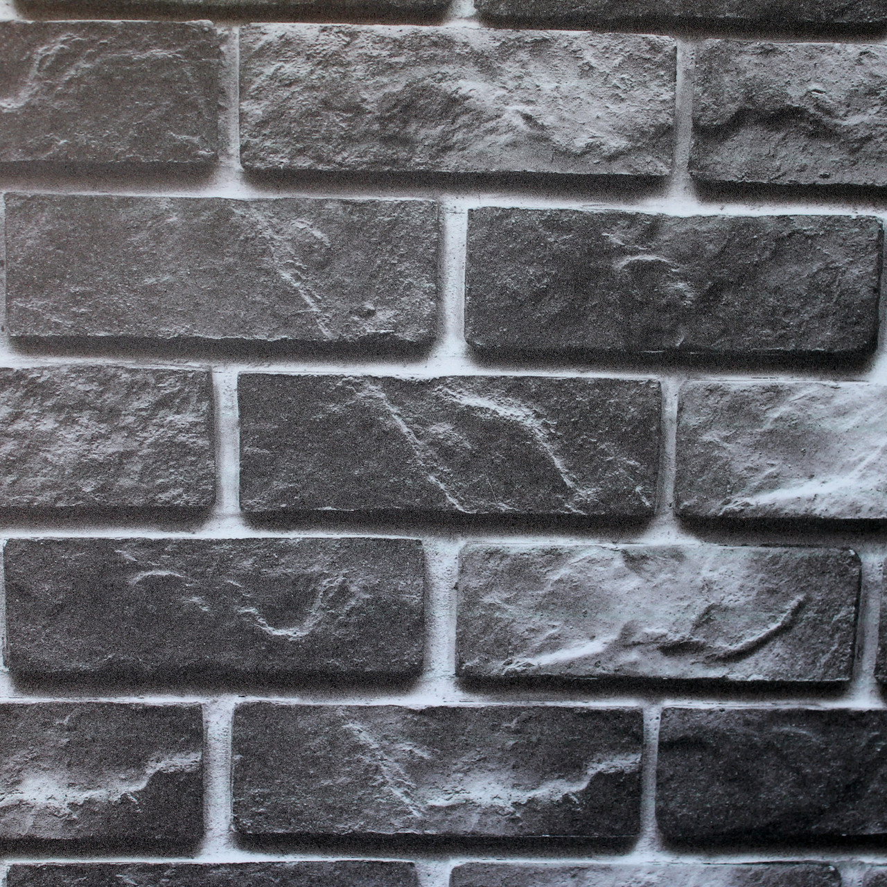 ПВХ панели для кухни Серый Кирпич Матовый кладка камень Винил панели 3Д декор стен 60х360см (СВП-202-М-6шт) - фото 6 - id-p1476789417