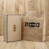Чоловічий подарунковий набір Leather Collection (гаманець і ремінь автомат), фото 7