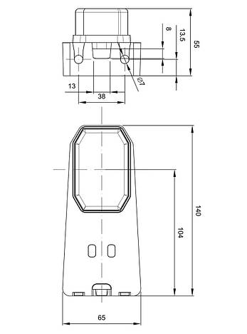 Фонарь габаритный белый со светоотражателем Fristom FT-001 B III, фото 3