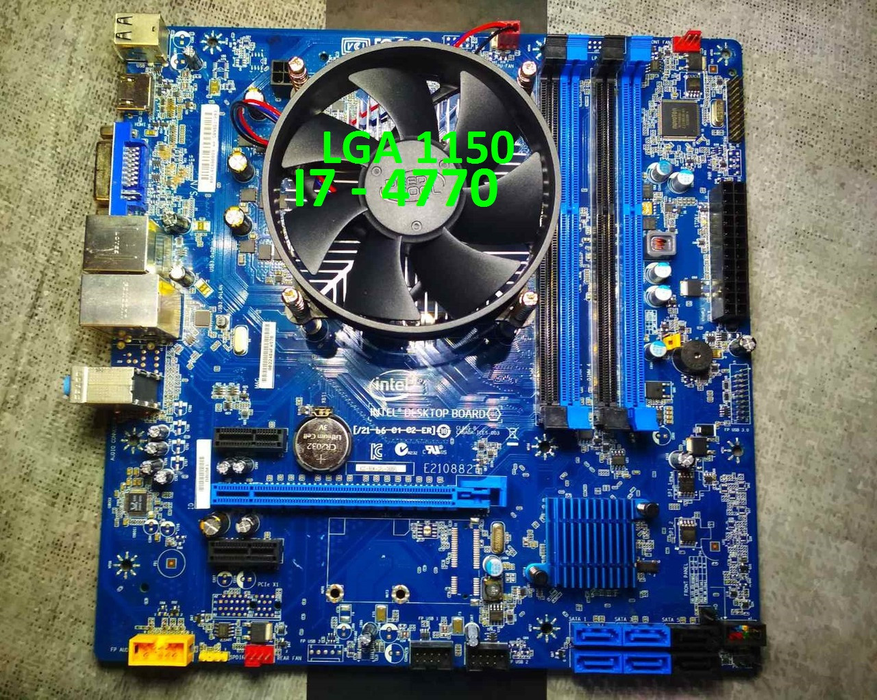 ДУЖЕ ПОТУЖНИЙ ІГРОВИЙ Комплект 4 ЯДРА/8 ПОТОКІВ s1150 - INTEL CORE i7-4770 ( 4ЯДРА по 3,4-3.9 GHZ )+Плата INTEL