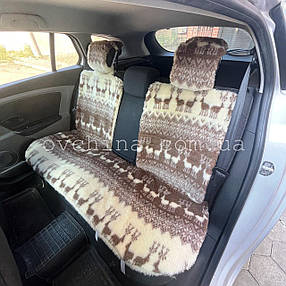Автомобільна накидка в авто на задні сидіння "Скандинавські Олені", фото 1
