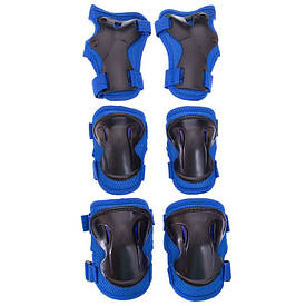 Захист підліткова для роликів (наколінники налокітники, рукавички) HP-SP-B004, синій S (3-7 років) OF