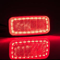 Ліхтар габаритний Fristom FT-075 C LED жовтий зі світловідбивачем і проводом, фото 3