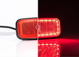 Ліхтар габаритний Fristom FT-075 C LED жовтий зі світловідбивачем і проводом, фото 2