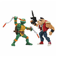 Набір фігурок - Мікеланджело проти Бібопа Ninja Turtles Michelangelo and Bebop 15 см 81277